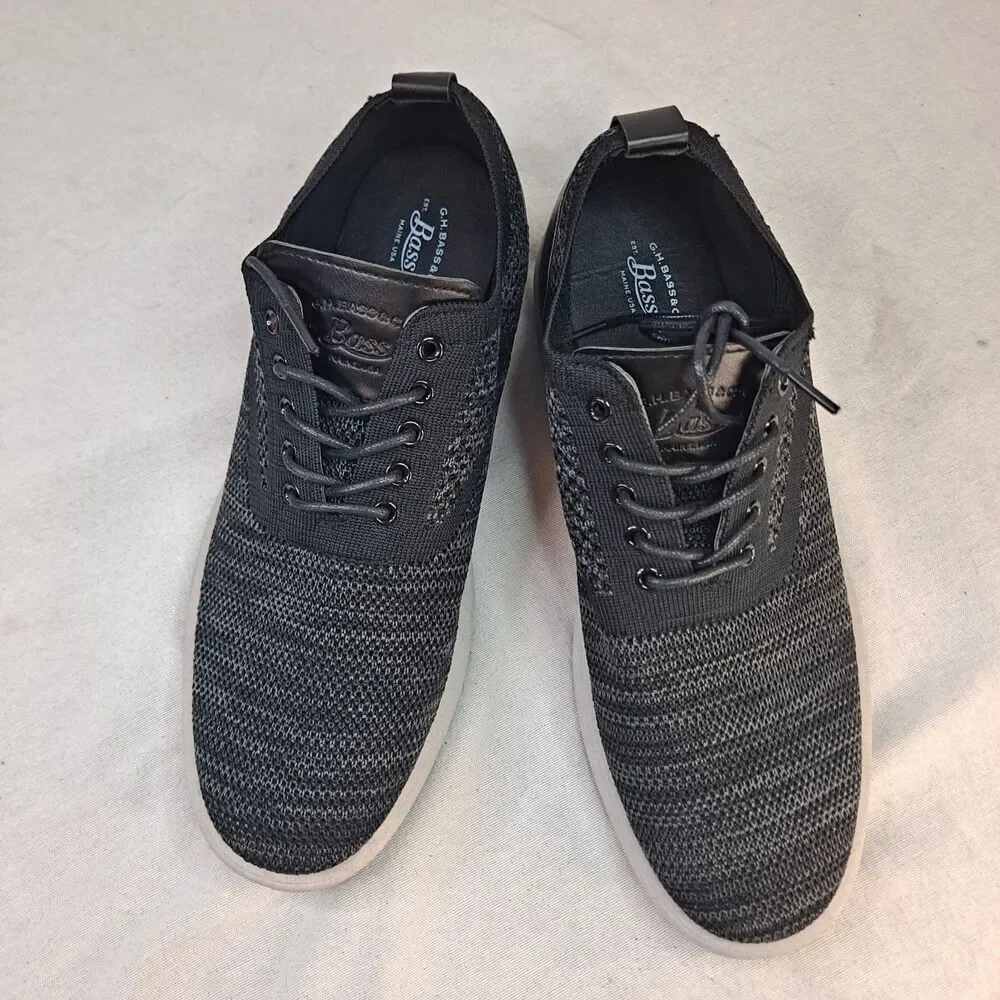 G.H. Bass & Co. Connor KT Oxford Mens Gray Black Casual Knit Shoes Size 9.5